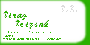 virag krizsak business card