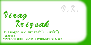 virag krizsak business card